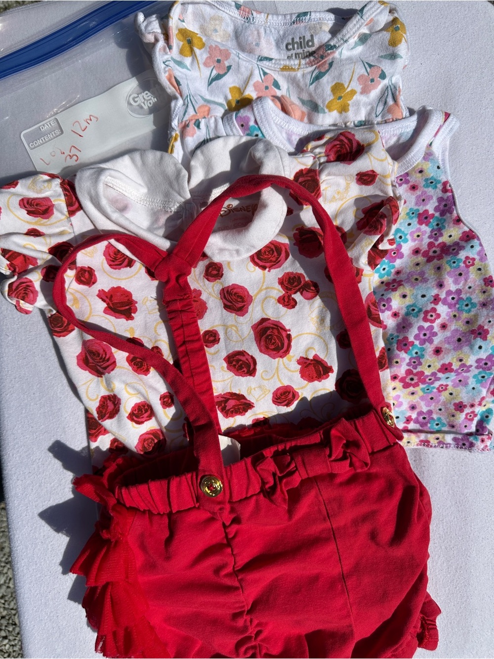 Disney Red Rose Suspender Romper, tank and dress(37)